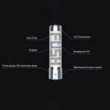 Acrohm FUSH Semi-Mechanical Tube Mod - Clearance - WholesaleVapor.com