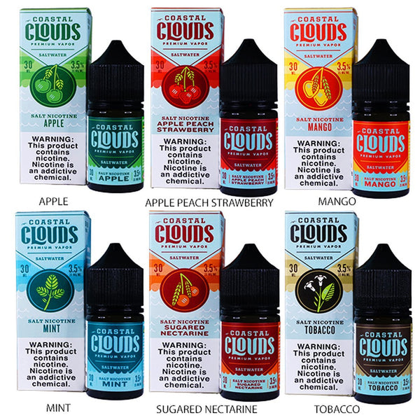 Coastal Clouds Salt Nic 30ml - WholesaleVapor.com