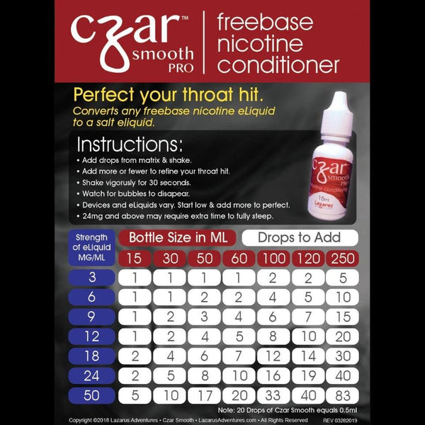 Czar Smooth Pro Nicotine Conditioner (Sold Individually) - WholesaleVapor.com