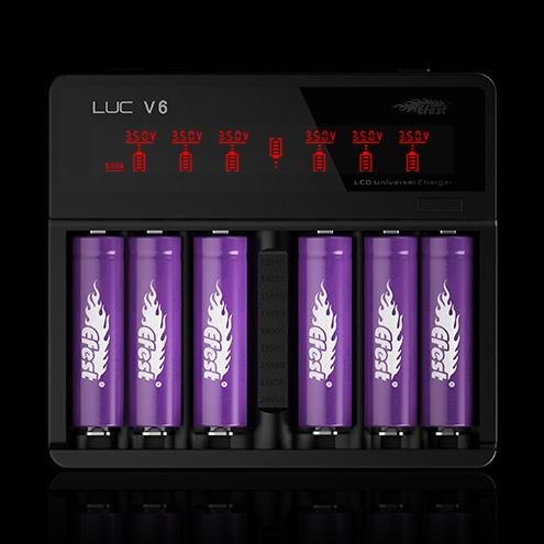 Efest LUC V6 LCD Charger - WholesaleVapor.com