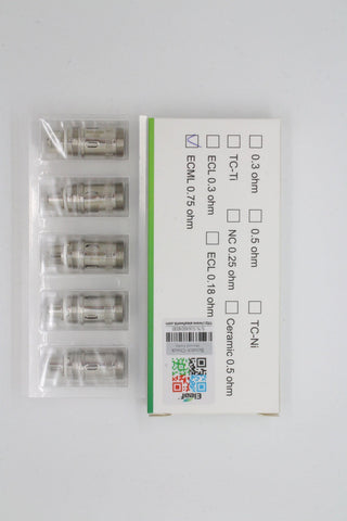 eLeaf ECML Head 0.75ohm Coils (5 pack) - WholesaleVapor.com