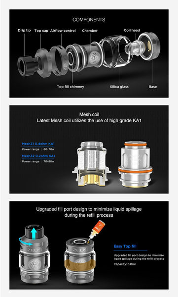 Geek Vape Zeus Subohm Tank - WholesaleVapor.com