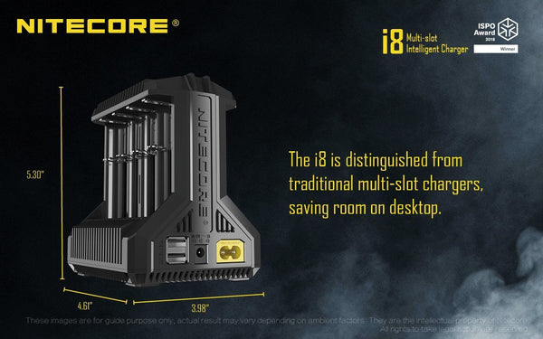 Nitecore i8 Multi-Slot Intelligent Charger - WholesaleVapor.com