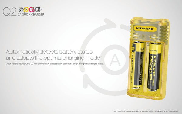 Nitecore Q2 Charger - WholesaleVapor.com