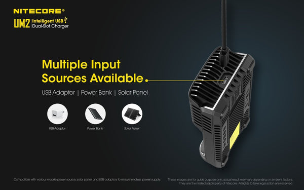 Nitecore UM2 Intelligent USB Dual-Slot Charger - WholesaleVapor.com