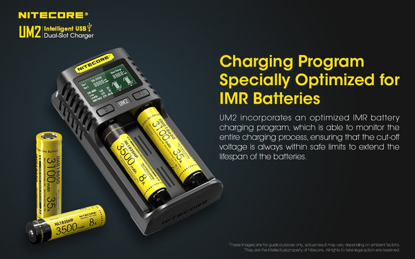 Nitecore UM2 Intelligent USB Dual-Slot Charger - WholesaleVapor.com