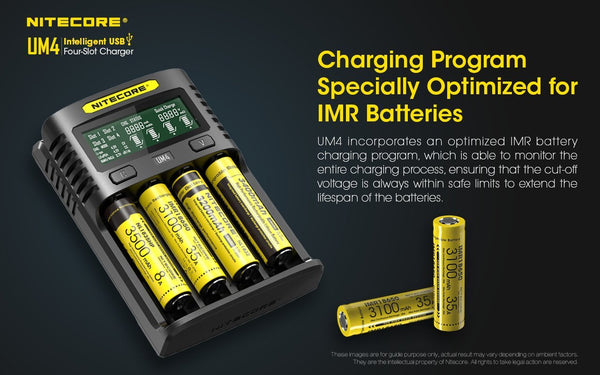 Nitecore UM4 Four-Slot Intelligent Charger - WholesaleVapor.com