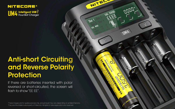 Nitecore UM4 Four-Slot Intelligent Charger - WholesaleVapor.com