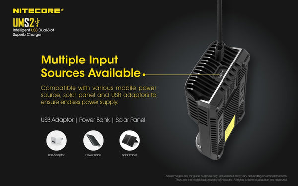 Nitecore UMS2 Intelligent USB Dual-Slot Superb Charger - WholesaleVapor.com