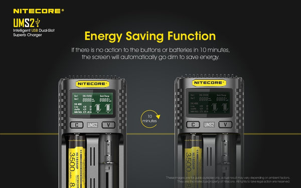 Nitecore UMS2 Intelligent USB Dual-Slot Superb Charger - WholesaleVapor.com