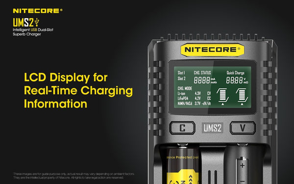 Nitecore UMS2 Intelligent USB Dual-Slot Superb Charger - WholesaleVapor.com