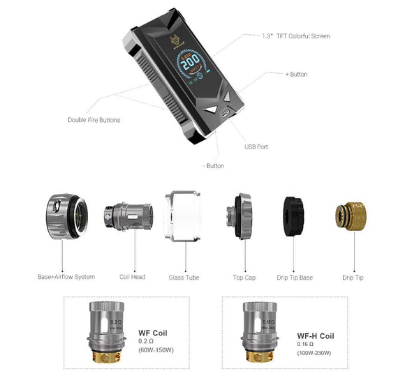 Sigelei SnowWolf Mfeng 200w Starter Kit - WholesaleVapor.com