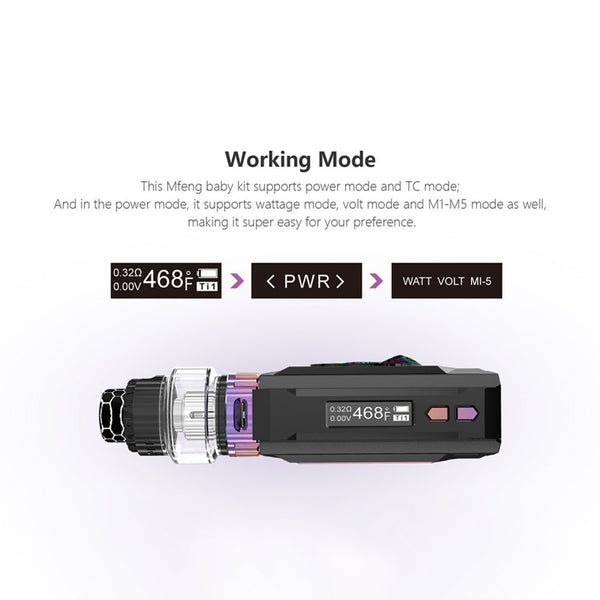Sigelei Snowwolf Mfeng Baby Starter Kit - WholesaleVapor.com