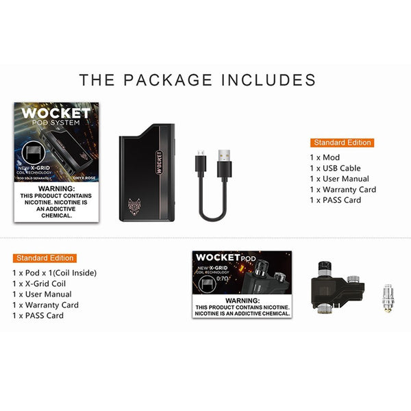Sigelei SnowWolf WOCKET Pod System (Pod & Mod Sold Together,Packaged Separately) - WholesaleVapor.com