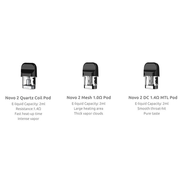 Smok NOVO 2 Replacement Pods (3 Pack) - WholesaleVapor.com