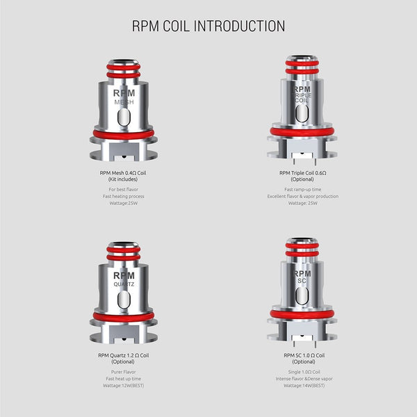 Smok RPM Replacement Coils (5 Pack) - Multiple Fitments - WholesaleVapor.com