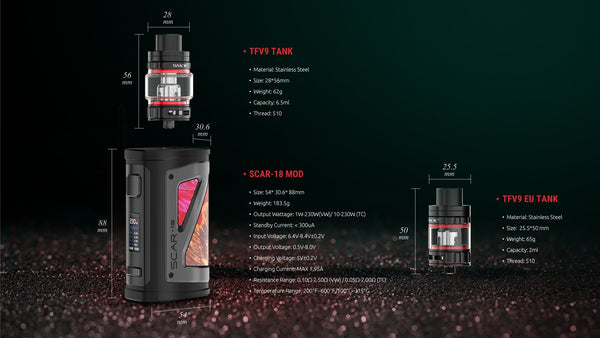 Smok SCAR-18 230W STARTER KIT - WholesaleVapor.com