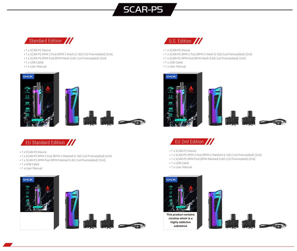 Smok SCAR-P5 80W Pod Mod Kit - WholesaleVapor.com