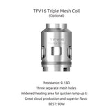Smok TFV16 Mesh Coils (3 Pack) - WholesaleVapor.com