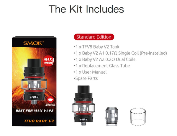 Smok TFV8 Baby V2 Sub Ohm Tank - WholesaleVapor.com