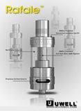 Uwell Rafale Sub-Ohm Tank (SS & Black) - WholesaleVapor.com