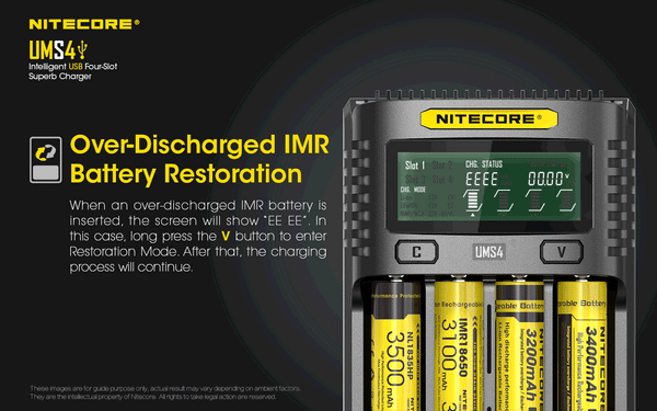 Nitecore UMS4 Intelligent USB Four-Slot Superb Charger