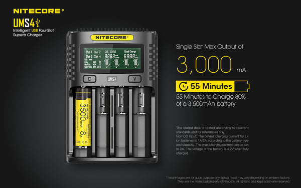 Nitecore UMS4 Intelligent USB Four-Slot Superb Charger
