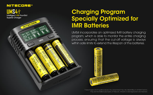 Nitecore UMS4 Intelligent USB Four-Slot Superb Charger