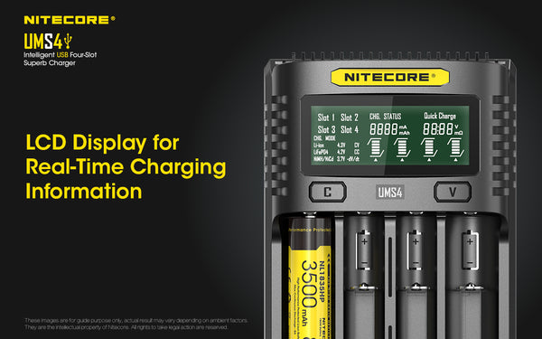 Nitecore UMS4 Intelligent USB Four-Slot Superb Charger