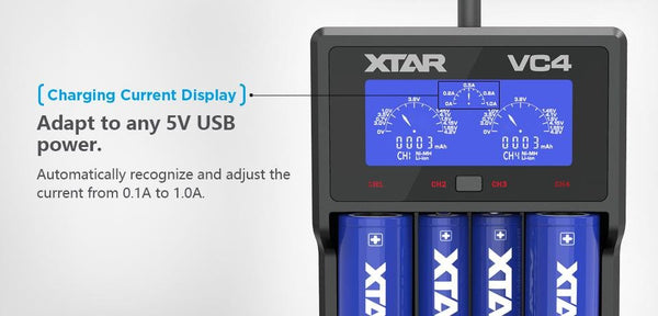 XTAR VC4 Charger - WholesaleVapor.com
